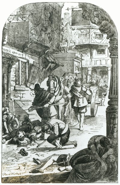 Den store pest i London i 1665 af Edward Henry Corbould