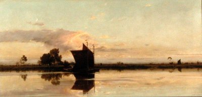 Aften på Yare af Edward Henry Fahey
