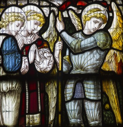 Engle, 1882 (farvet glas) af Edward Holmes Jewitt