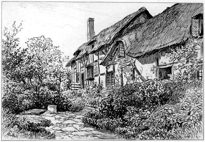 Anne Hathaways sommerhus ved Shottery, Stratford-upon-Avon, Warwickshire, 1885 af Edward Hull