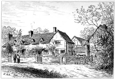 Mary Ardens sommerhus ved Wilmcote, Warwickshire, 1885. af Edward Hull