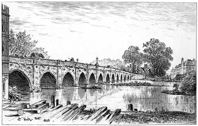 Stratford bridge, Stratford-upon-Avon, Warwickshire, 1885. af Edward Hull