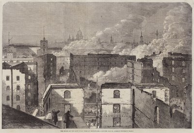 Ruinerne af den sene store brand i Southwark af Edward Hull