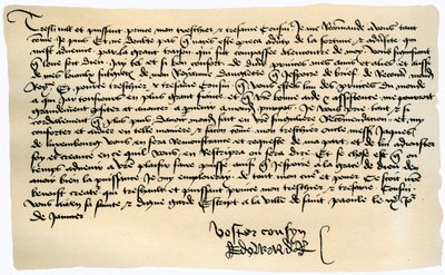 Brev fra Edward IV til Frans II, hertug af Bretagne, 9. januar 1471. af Edward IV King of England