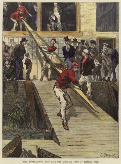 Det internationale bådkapløb af Edward John Gregory