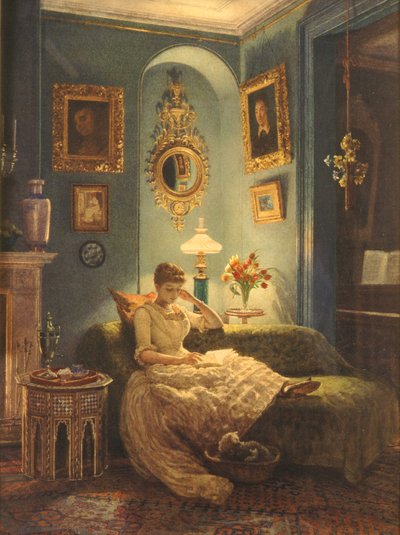 En aften i hjemmet, 1888 af Edward John Poynter