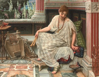 Chloe. Dulcis docta modos et citharae sciens (olie på lærred) af Edward John Poynter
