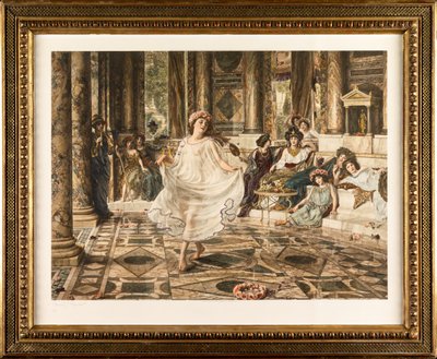 Græsk dans (håndfarvet fotogravure) af Edward John Poynter