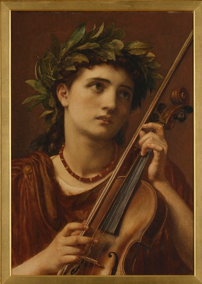 Musik, himmelsk pige, 1889 af Edward John Poynter
