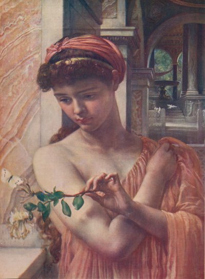 Psyche in the Temple of Love, 1882, c1915 af Edward John Poynter