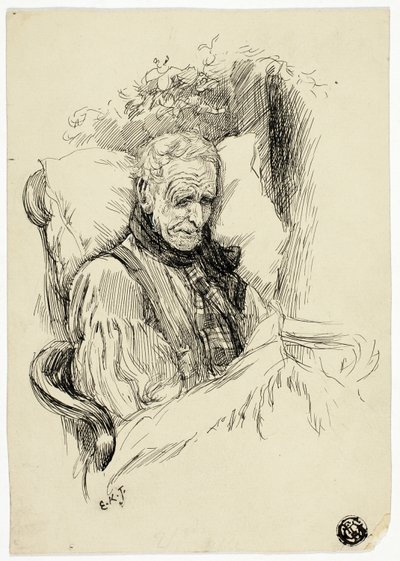 Døende gammel mand af Edward Killingworth Johnson