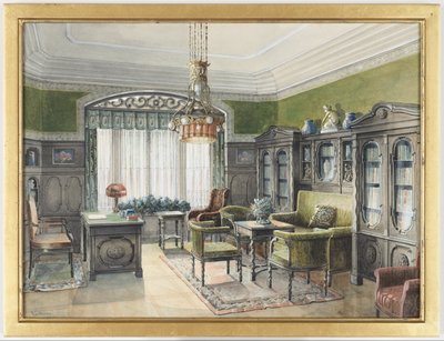 Bibliotekets indretning af Edward Lamson Henry