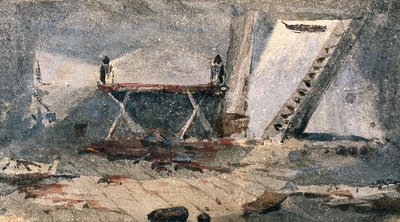 Cap-Haitien, Haiti: operationen på HMS Bulldog. Akvarel af Edward Lawton Moss