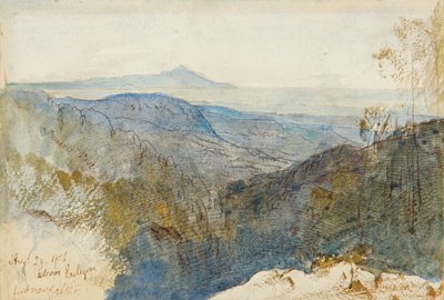 En fjern udsigt over Mt Athos af Edward Lear