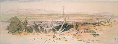 Baalbek fra Libanon, 1858. af Edward Lear