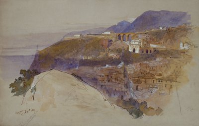 Bagnara over Messinastrædet af Edward Lear