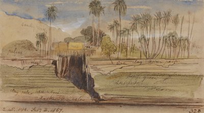 Mellem Ibreem og Wady Halfeh, kl. 14.45, 2. februar 1867 (328) af Edward Lear