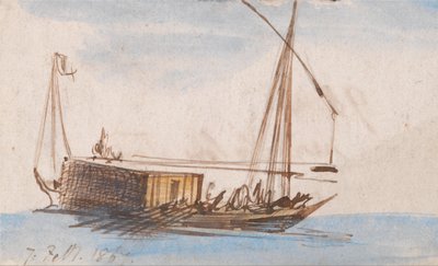Båd på Nilen af Edward Lear