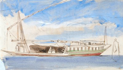 Båd på Nilen af Edward Lear