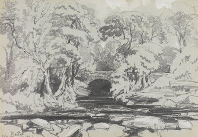 Calder Bridge af Edward Lear