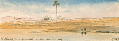 Es Shoorafa, nær Mensheeh af Edward Lear