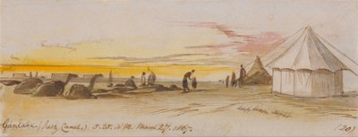 Gantara (Suezkanalen), kl. 5.25, 27. marts 1867 (20) af Edward Lear