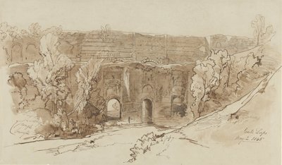 Udsigt over Ponte Lupo (nær Tivoli) af Edward Lear