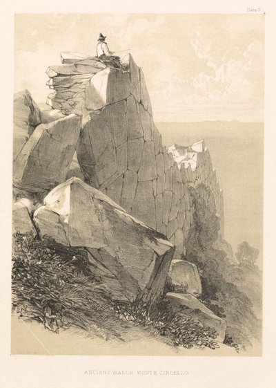 Illustreret udflugt i Italien (bd. II): Gamle mure, Monte Circello af Edward Lear