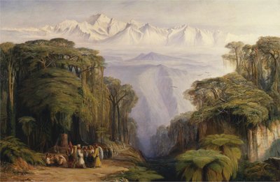 Kangchenjunga fra Darjeeling af Edward Lear