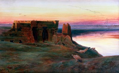 Kom Ombo-templet, Egypten, 1856. af Edward Lear