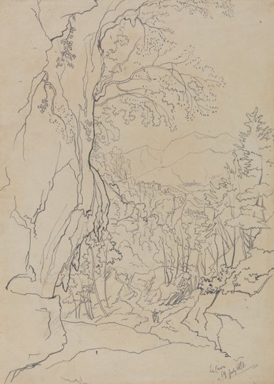 La Cava, 19. juli 1838 af Edward Lear