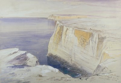 Malta, nær St. Angelo Hal Far af Edward Lear