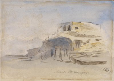 Pastaovn, Gozo, Malta, 1866 af Edward Lear