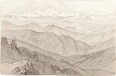 Mount Kinchinjunga All Things Fair, 1874. af Edward Lear
