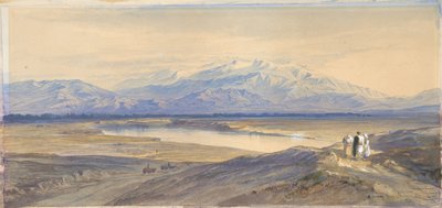 Olympus-bjerget set fra Larissa, Thessalien, Grækenland af Edward Lear