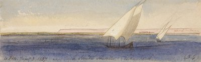 Nær Nesle Sheikh Hassan, set mod syd af Edward Lear