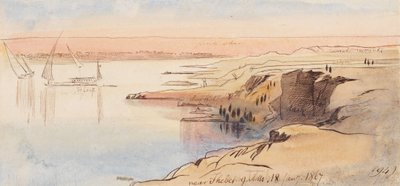 I nærheden af Theben; kl. 9.00, den 18. januar 1867 (194) af Edward Lear