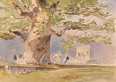 På vejen, to timer fra Tepelene, 19. april 1857 af Edward Lear