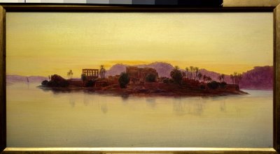 Solnedgang på øen Philae i Egypten Maleri af Edward Lear (1812-1888) (ec.angl.) 1861 Søn. 0,23x0,43 m Chantilly, Musee Conde af Edward Lear