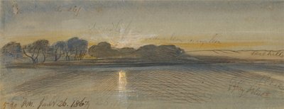 Solnedgang på Nilen af Edward Lear