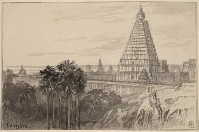 Tanjore, Indien af Edward Lear