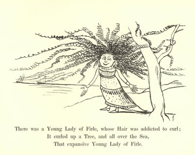 Der var en ung dame fra Firle, hvis hår var afhængig af krølle af Edward Lear