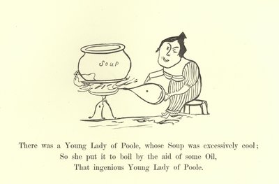 Der var en ung dame af Poole, hvis suppe var alt for kølig af Edward Lear