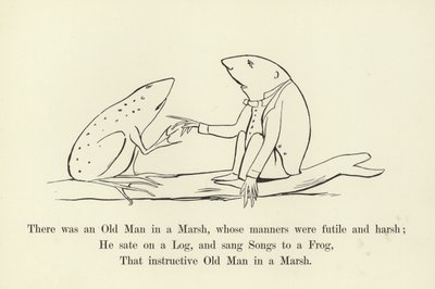 Der var en gammel mand i en mose, hvis manerer var forgæves og barske af Edward Lear