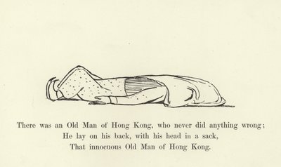 Der var en gammel mand fra Hong Kong, som aldrig gjorde noget forkert af Edward Lear