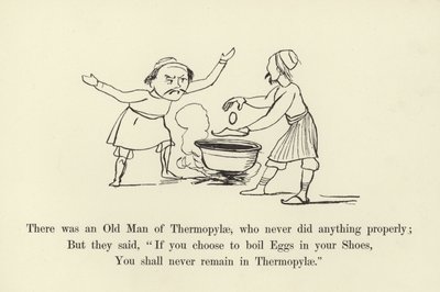 Der var en gammel mand fra Thermopylae, som aldrig gjorde noget ordentligt af Edward Lear