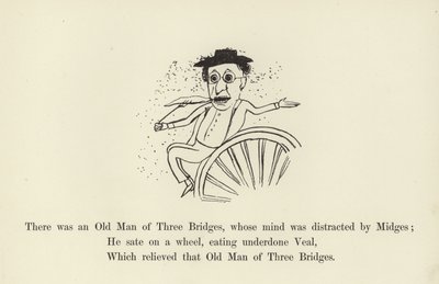 Der var en gammel mand med tre broer, hvis sind blev distraheret af Midges af Edward Lear