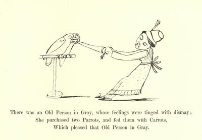 Der var en gammel person i gråt, hvis følelser var præget af forfærdelse af Edward Lear