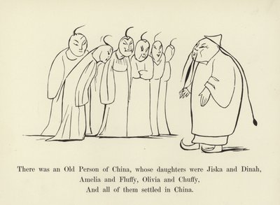 Der var en gammel person i Kina, hvis døtre var Jiska og Dinah af Edward Lear