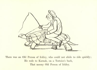 Der var en gammel person fra Ickley, som ikke kunne holde ud at ride hurtigt af Edward Lear